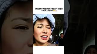 When your sister can sing! 😄😱 #shorts