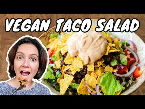 Easy Vegan Taco Salad with Black Beans & Creamy Chipotle Dressing | Adventures in Vegan Living Ep. 4