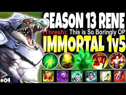 My New Jak'Sho Renekton Season 13 IMMORTAL Build can literally 1v5 CARRY - League of legends