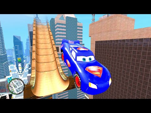 GTA IV Superman McQueen Car Mod Testing Jump Ep. 1 - GTA IV Car Mods