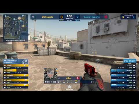Ax1Le CRAZY SICK GODLIKE 4k pistole @dust2 GF vs. OG | IEM Summer 2021