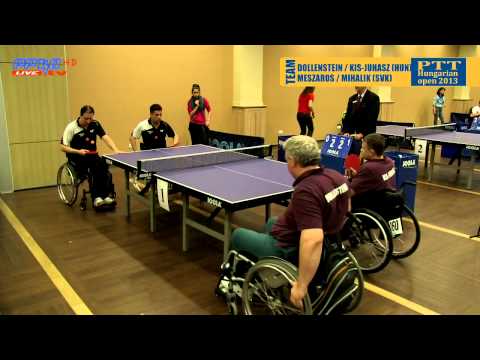 Para Table tennis Open 2013 Eger - Dollenstein/Kis-Juhasz HUN vs. Meszaros/Mihalik SVK team doubles