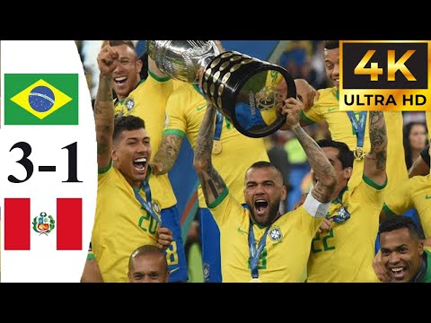 Brazil 3-1 Peru (HD) 2019 Copa America Final | Neymar, Vinicius Jr, Rodrygo