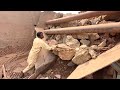 Extreme Hopper Jam Massive Rocks Block Crusher Hammer Breaking Stone Crushing Stonecrusher