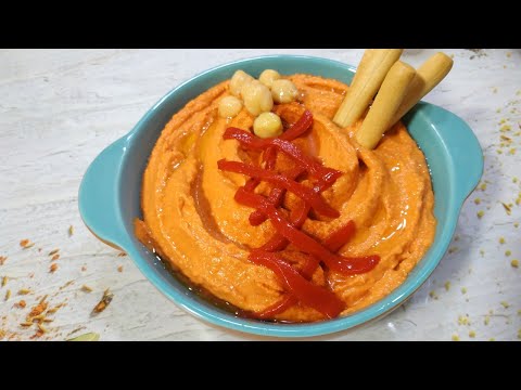 HUMMUS DE PIMIENTO DEL PIQUILLO, fácil y rápido con mambo!¡! #PICOTEO #YESSICA