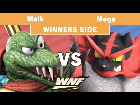 WNF 1.8 Malk (King K Rool) vs UCI Mega (Inceneroar) Winners Side Smash Ultimate