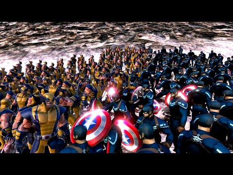4K WOLVERINE VS 4K CAPTAIN AMERICA - Ultimate Epic Battle Simulator UEBS