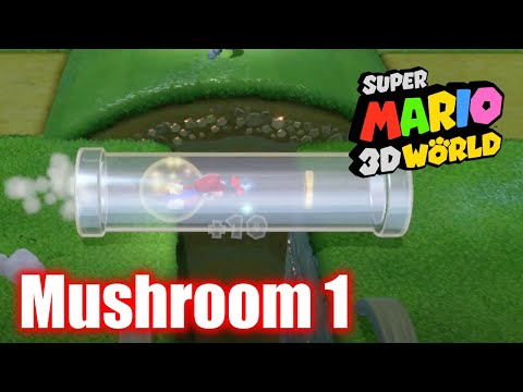 Super Mario 3D World - World Mushroom 1 - Night Falls on Really Rolling Hills - All Star Walkthrough