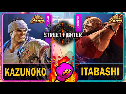 Street Fighter 6🥊SF6 Kazunoko (RYU) VS Itabashi (ZANGIEF)🥊スト6🥊SF6🥊4K 60ᶠᵖˢ