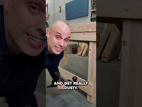 DON'T build your workbench with a SHELF #diy #woodworking #shorts