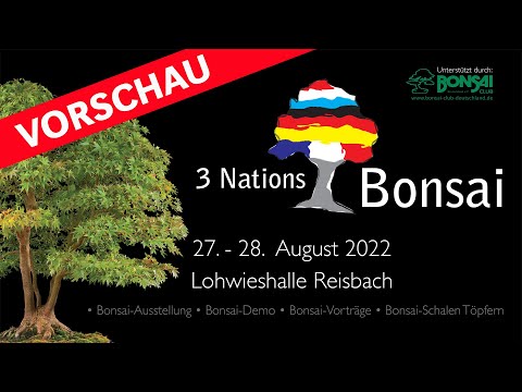 Vorschau auf die 3 Nations Bonsai-Ausstellung vom 27. - 28. August im Saarländischen Reisbach