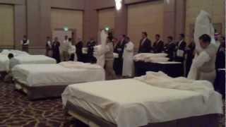 preview picture of video 'Bed Making Contest Four Seasons Hotel Riyadh'