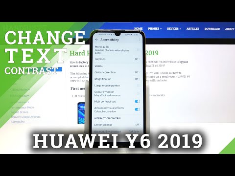 How to Change Text Contrast on HUAWEI Y6 2019 – Switch On High Contrast