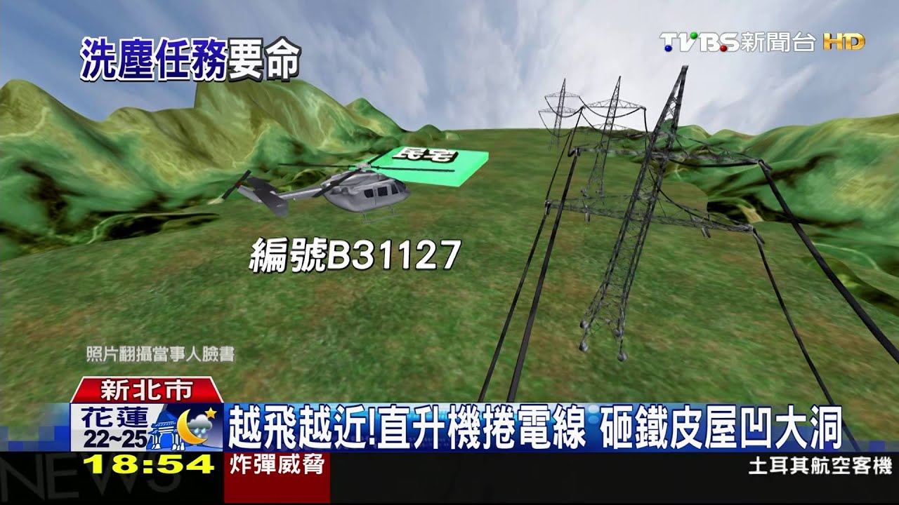 直升機捲電線!清洗高壓電礙子 2駕駛喪命
