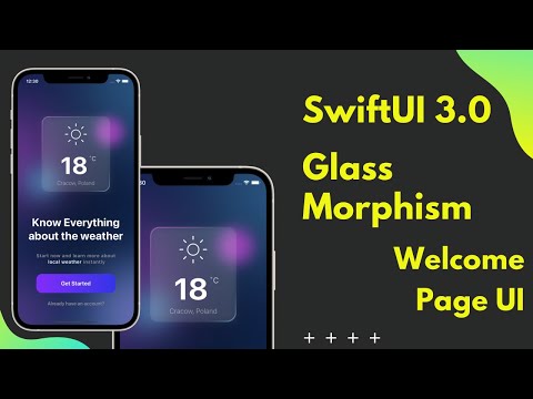 SwiftUI 3.0 Glass Morphism - Welcome Page UI - AttributedString - Xcode 13