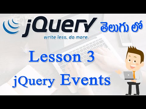 jQuery Tutorials in Telugu Lesson 3 jQuery Events