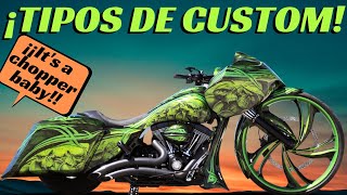 TIPOS de motos CUSTOM: Chopper, bobber, bagger, cruiser, rat, café racer, street tracker y scrambler