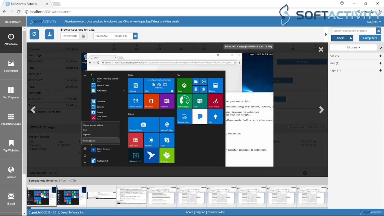 Activity Monitor Employee Monitoring Software, Network Monitoring SoftActivity