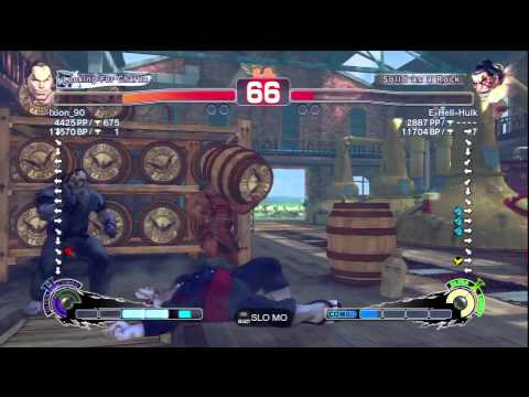 Ixion_90 (Dan) Vs E-Hell-Hulk (E.Honda) SSF4 AE Ranked Matches - PSN