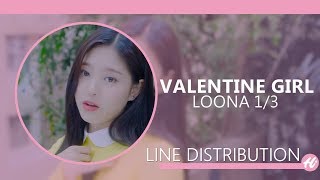LOONA 1/3 - Valentine Girl | Line Distribution