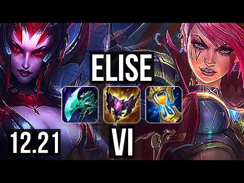 ELISE vs VI (JNG) | 68% winrate, 23/3/12, Godlike | EUW Master | 12.21
