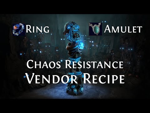 Path of Exile - Magic Ring or Amulet with Chaos Resistance Vendor Recipe