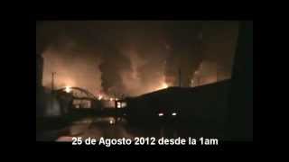 preview picture of video 'Primeras Imagenes Video Explosion en Refineria Amuay'
