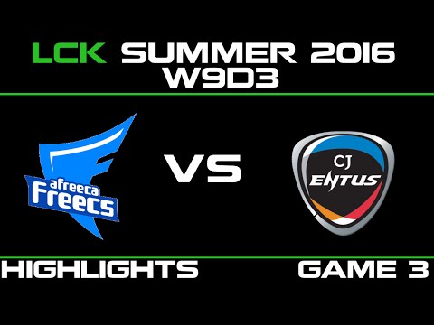AFS vs CJ Game 3 Highlights LCK Champions 2016 W9D3 Afreeca Freecs vs CJ Entus   CJ vs AFS   LCK LOL