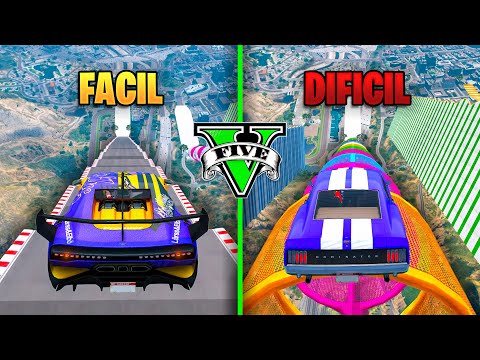 EASY MEGA RAMP vs. HARD MEGA RAMP! EPIC ENDING! - GTA 5 ONLINE
