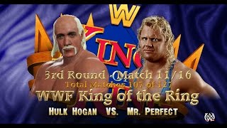 WWF KING OF THE RING: 3rd Round | Match 107 | Hulk Hogan VS Mr  Perfect [WWE 2K16 Gameplay]