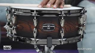 Video thumbnail for Yamaha 14x5.5 Live Custom Hybrid Oak Snare Drum - Uzu Matte Earth Sunburst (LHS1455UES) by Memphis Drum Shop