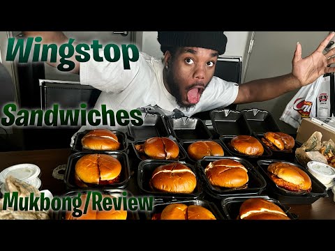 Wingstops chicken Sandwiches!!| wing stop chicken sandwiches Mukbong/Review