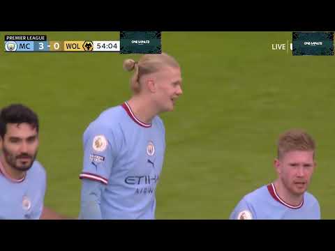 HAALAND HAT TRICK MAN CITY VS WOLVES GOALS! .