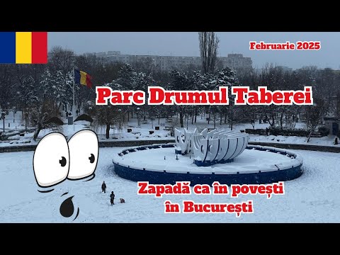 Iarnă ca în povești in Parcul Drumul Taberei București
