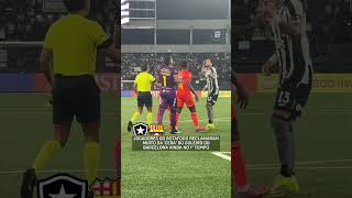 JOGADORES DO BOTAFOGO NÃO CURTIRAM A 'CERA' DO GOLEIRÃO DO BARCELONA NO 1° TEMPO 👀 #shorts