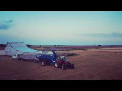 Kinze Grain Cart Unloading Wheat