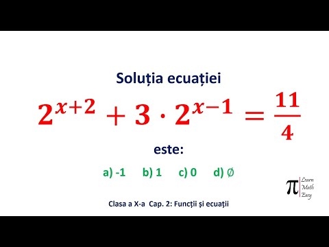 Clasa X Ecuatie exponentiala