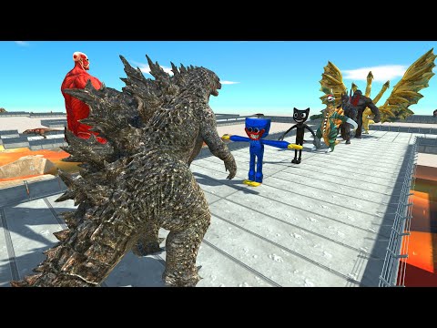 GODZILLA 2021 AND TITAN LAVA DEATH RUN - Animal Revolt Battle Simulator