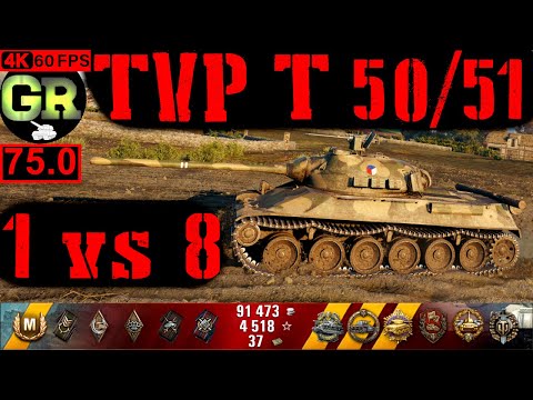 75_World of Tanks TVP T 50/51 WoT Replay - 11 Kills 6.1K DMG(Patch 1.4.0)