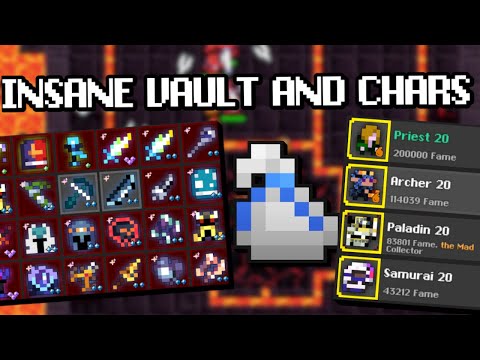 RotMG INSANE SHINY VAULT And EXALTED CHARACTERS! Account Tour Late 2025!