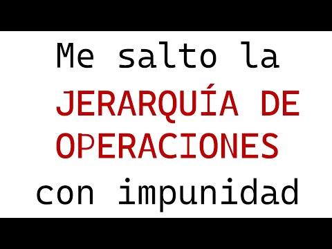 ¿LA JERARQUÍA DE OPERACIONES SIGUE UN ORDEN ESTRICTO? Matemáticas Básicas