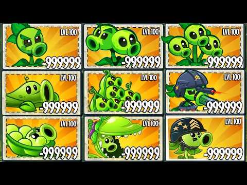 All PEA Plants Level 1 in PVZ 2 vs PVZ 3 - Who Will Win? - Plant vs Plant