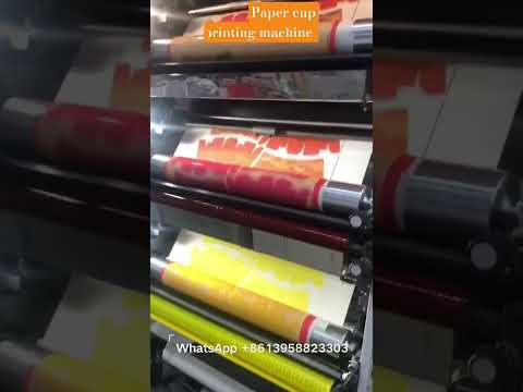 Paper cup flexographic printing machine #shorts #paperbag #papercupfan #papercup
