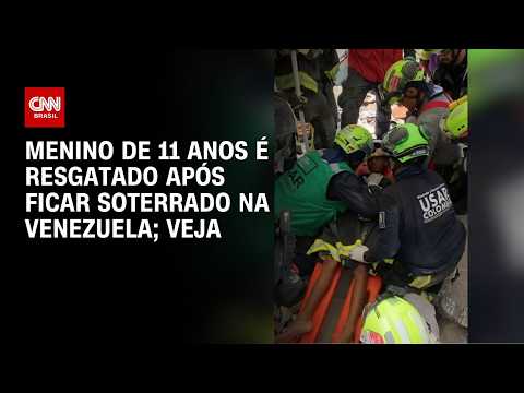 Vídeo: Menino de 11 anos é resgatado após ficar soterrado na Venezuela | AGORA CNN