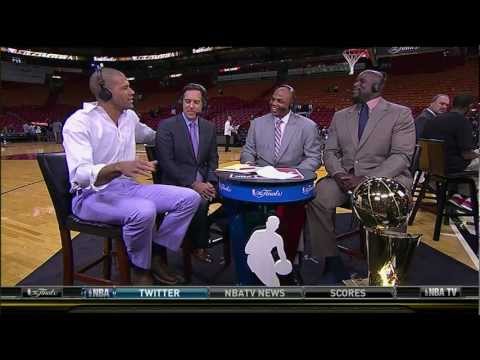 Shaq and Charles Barkley make fun of Shane Battier's purple pants! [HD]