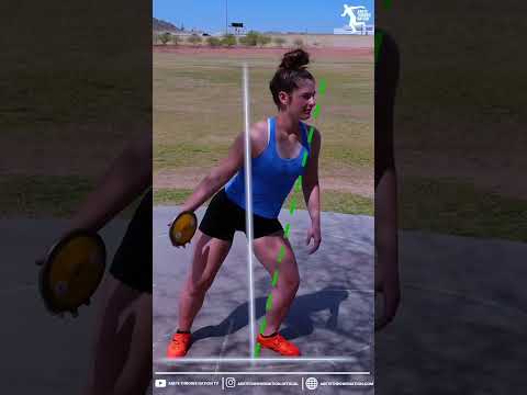 discus throw girl practice 💯
