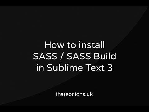 How to install SASS & SASS Build in Sublime Text 3 for Mac
