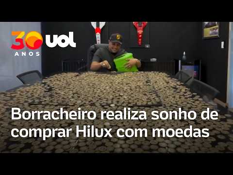 Borracheiro do Ceará compra Hilux com moedas de R$ 1