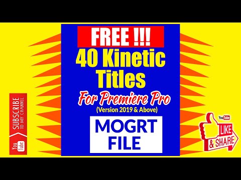 FREE !!! 40 kinetic titles - for Premiere pro