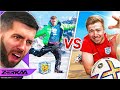 Zerkaa Reacts To 0° vs 40° Football Challenges